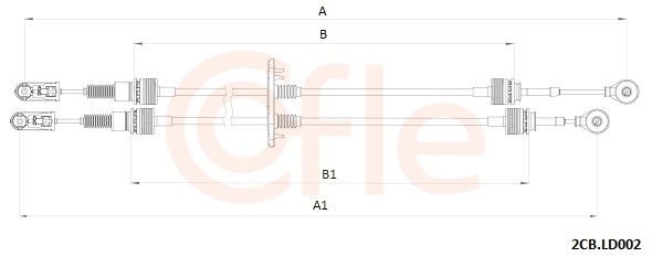 COFLE 92.2CB.LD002 Cable Pull, manual transmission