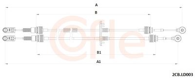 Cable Pull, manual transmission COFLE 92.2CB.LD003