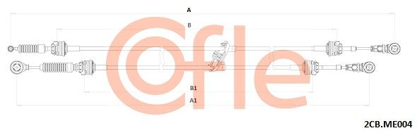 COFLE 92.2CB.ME004 Cable Pull, manual transmission