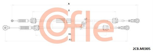 COFLE 92.2CB.ME005 Cable Pull, manual transmission