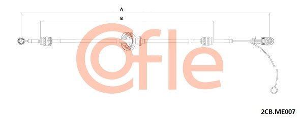 COFLE 92.2CB.ME007 Cable Pull, manual transmission