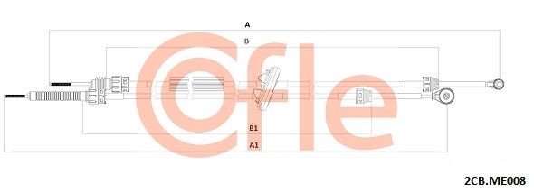 COFLE 92.2CB.ME008 Cable Pull, manual transmission