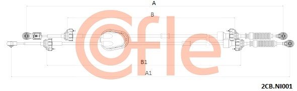 COFLE 92.2CB.NI001 Cable Pull, manual transmission