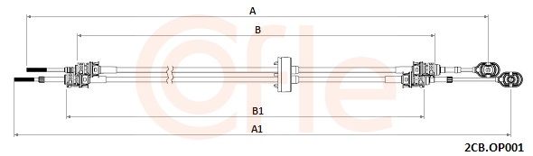 COFLE 92.2CB.OP001 Cable Pull, manual transmission