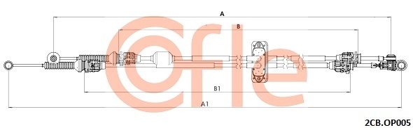 COFLE 92.2CB.OP005 Cable Pull, manual transmission