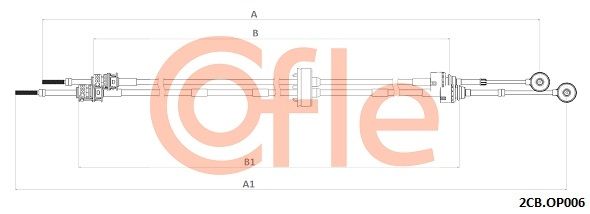 COFLE 92.2CB.OP006 Cable Pull, manual transmission