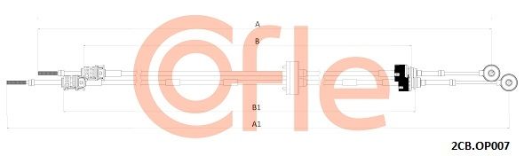 COFLE 92.2CB.OP007 Cable Pull, manual transmission