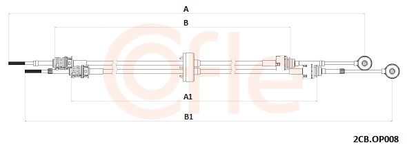 COFLE 92.2CB.OP008 Cable Pull, manual transmission