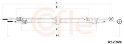 Cable Pull, manual transmission COFLE 92.2CB.OP008