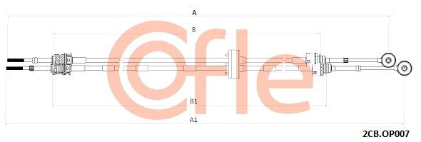 COFLE 92.2CB.OP009 Cable Pull, manual transmission