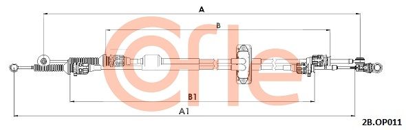COFLE 92.2CB.OP011 Cable Pull, manual transmission