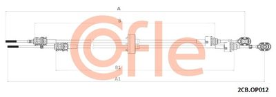 Cable Pull, manual transmission COFLE 92.2CB.OP012