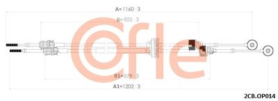Cable Pull, manual transmission COFLE 92.2CB.OP014
