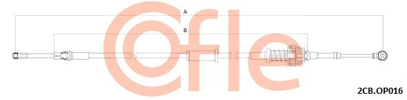 COFLE 92.2CB.OP016 Cable Pull, manual transmission