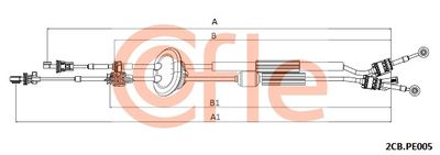 Cable Pull, manual transmission COFLE 92.2CB.PE005