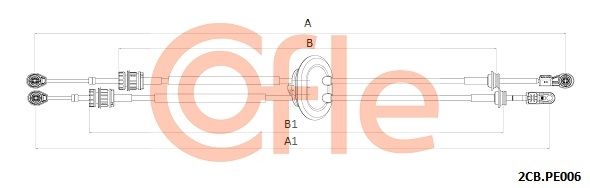 COFLE 92.2CB.PE006 Cable Pull, manual transmission
