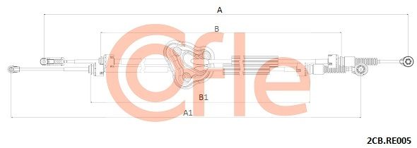 COFLE 92.2CB.RE005 Cable Pull, manual transmission
