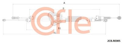 Cable Pull, manual transmission COFLE 92.2CB.RE005