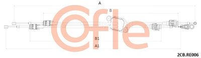 Cable Pull, manual transmission COFLE 92.2CB.RE006