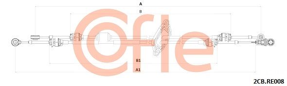 COFLE 92.2CB.RE008 Cable Pull, manual transmission