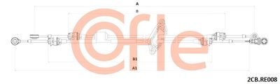 Cable Pull, manual transmission COFLE 92.2CB.RE008