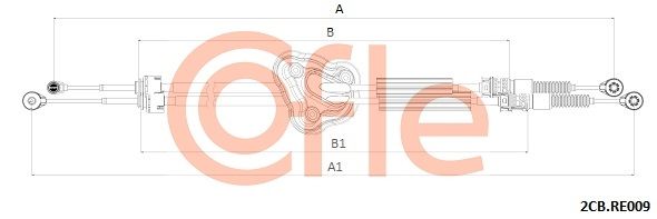 COFLE 92.2CB.RE009 Cable Pull, manual transmission