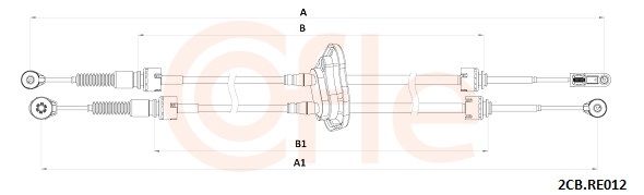 COFLE 92.2CB.RE012 Cable Pull, manual transmission