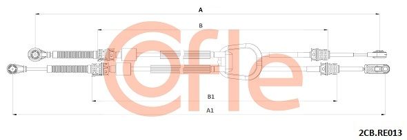 COFLE 92.2CB.RE013 Cable Pull, manual transmission