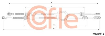 Cable Pull, manual transmission COFLE 92.2CB.RE013