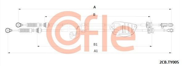 COFLE 92.2CB.TY005 Cable Pull, manual transmission