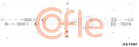 COFLE 92.2CB.TY007 Cable Pull, manual transmission