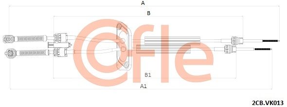 COFLE 92.2CB.VK013 Cable Pull, manual transmission