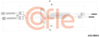 Cable Pull, manual transmission COFLE 92.2CB.VK013