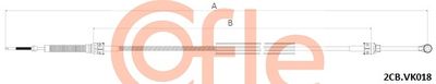Cable Pull, manual transmission COFLE 92.2CB.VK018