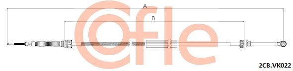 COFLE 92.2CB.VK022 Cable Pull, manual transmission