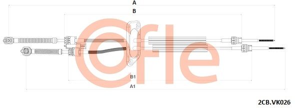 COFLE 92.2CB.VK026 Cable Pull, manual transmission
