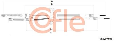 Cable Pull, manual transmission COFLE 92.2CB.VK026