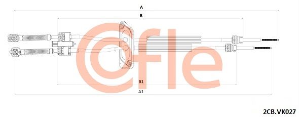 COFLE 92.2CB.VK027 Cable Pull, manual transmission