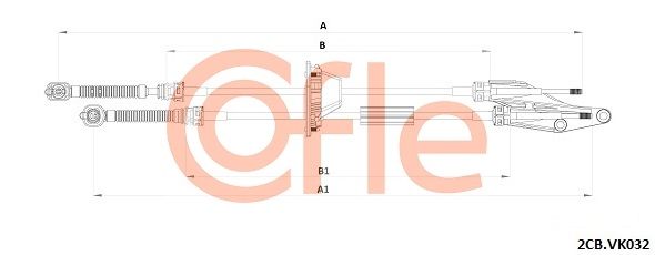 COFLE 92.2CB.VK032 Cable Pull, manual transmission
