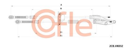 Cable Pull, manual transmission COFLE 92.2CB.VK032