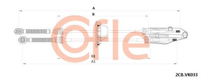 Cable Pull, manual transmission COFLE 92.2CB.VK033