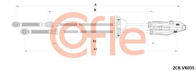 Cable Pull, manual transmission COFLE 92.2CB.VK035