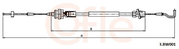 COFLE 92.3.BW001 Accelerator Cable
