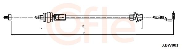 COFLE 92.3.BW003 Accelerator Cable