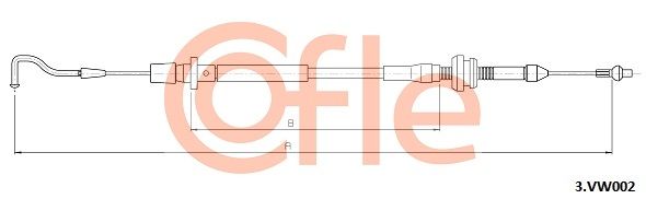 COFLE 92.3.VK002 Accelerator Cable