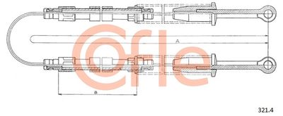 Cable Pull, parking brake COFLE 92.321.4