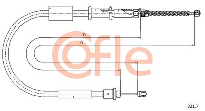 Cable Pull, parking brake COFLE 92.321.7