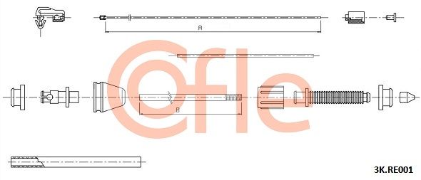 COFLE 92.3K.RE001 Accelerator Cable