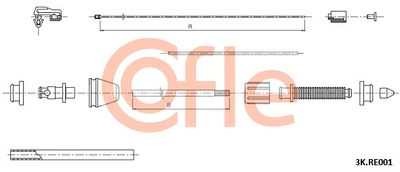 Accelerator Cable COFLE 92.3K.RE001