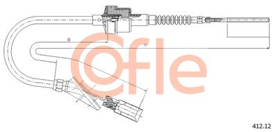 Cable Pull, clutch control COFLE 92.412.12